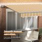 Preview: Einziehbare Markise Gelb 350 x 200 cm Stoff
