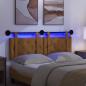Preview: Hängendes Kopfteil Mit LED Licht Braun Samt