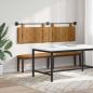 Preview: Hängendes Kopfteil Mit LED Licht Braun Samt