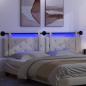 Preview: Hängendes Kopfteil Mit LED Licht Creme Samt