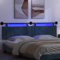 Preview: Hängendes Kopfteil Mit LED Licht Blau Samt