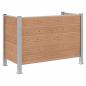 Preview: Mülltonnenzaun Braun 161 x 85 x 115 cm Aluminium und WPC