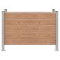 Preview: Mülltonnenzaun Braun 161 x 85 x 115 cm Aluminium und WPC