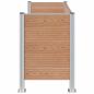 Preview: Mülltonnenzaun Braun 161 x 85 x 115 cm Aluminium und WPC