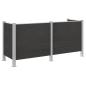Preview: Mülltonnenzaun Grau 237 x 85 x 115 cm Aluminium und WPC