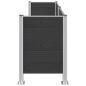 Preview: Mülltonnenzaun Grau 237 x 85 x 115 cm Aluminium und WPC