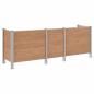 Preview: Mülltonnenzaun Braun 315 x 85 x 115 cm Aluminium und WPC