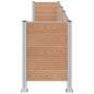 Preview: Mülltonnenzaun Braun 315 x 85 x 115 cm Aluminium und WPC