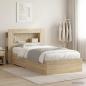 Preview: ARDEBO.de - Bettgestell mit Stauraum Sonoma-Eiche 90 x 190 cm Holzwerkstoff