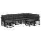Preview: Outdoor-Sofagarnitur Schwarz und Dunkelgrau Polyester