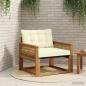 Preview: ARDEBO.de - Outdoor-Sofagarnitur Massives Akazienholz und Textilene Natur