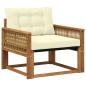 Preview: Outdoor-Sofagarnitur Massives Akazienholz und Textilene Natur