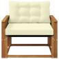 Preview: Outdoor-Sofagarnitur Massives Akazienholz und Textilene Natur