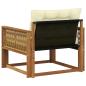 Preview: Outdoor-Sofagarnitur Massives Akazienholz und Textilene Natur