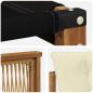Preview: Outdoor-Sofagarnitur Massives Akazienholz und Textilene Natur