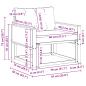 Preview: Outdoor-Sofagarnitur Massives Akazienholz und Textilene Natur