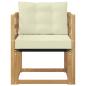Preview: Outdoor-Sofa Massives Akazienholz und Textilene Weiß