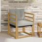 Preview: ARDEBO.de - Outdoor-Sofa Massives Akazienholz und Textilene Weiß