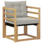 Preview: Outdoor-Sofa Massives Akazienholz und Textilene Weiß