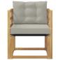 Preview: Outdoor-Sofa Massives Akazienholz und Textilene Weiß