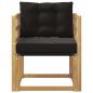 Preview: Outdoor-Sofa Massives Akazienholz und Textilene Weiß