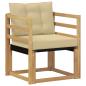 Preview: Outdoor-Sofa Massives Akazienholz und Textilene Weiß