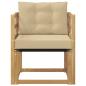 Preview: Outdoor-Sofa Massives Akazienholz und Textilene Weiß