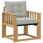 Preview: Outdoor-Sofa Massives Akazienholz und Textilene Weiß