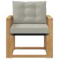 Preview: Outdoor-Sofa Massives Akazienholz und Textilene Weiß