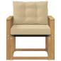 Preview: Outdoor-Sofa Massives Akazienholz und Textilene Weiß