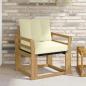 Preview: ARDEBO.de - Outdoor-Sofa Massives Akazienholz und Textilene Weiß