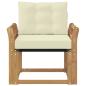 Preview: Outdoor-Sofa Massives Akazienholz und Textilene Weiß