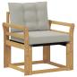 Preview: Outdoor-Sofa Massives Akazienholz und Textilene Weiß