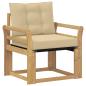 Preview: Outdoor-Sofa Massives Akazienholz und Textilene Weiß