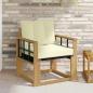 Preview: ARDEBO.de - Outdoor-Sofa Massives Akazienholz und Textilene Weiß