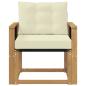 Preview: Outdoor-Sofa Massives Akazienholz und Textilene Weiß