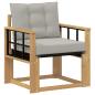 Preview: Outdoor-Sofa Massives Akazienholz und Textilene Weiß