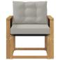 Preview: Outdoor-Sofa Massives Akazienholz und Textilene Weiß
