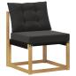 Preview: Outdoor-Sofa Massives Akazienholz und Textilene Weiß