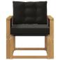 Preview: Outdoor-Sofa Massives Akazienholz und Textilene Weiß