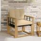 Preview: ARDEBO.de - Outdoor-Sofa Massives Akazienholz und Textilene Weiß