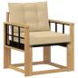 Preview: Outdoor-Sofa Massives Akazienholz und Textilene Weiß