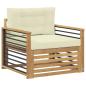 Preview: Outdoor-Sofa Polyester Weiß