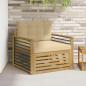Preview: ARDEBO.de - Outdoor-Sofa Polyester Weiß und Beige