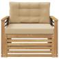 Preview: Outdoor-Sofa Polyester Weiß und Beige