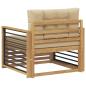 Preview: Outdoor-Sofa Polyester Weiß und Beige