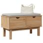 Preview: ARDEBO.de - Flurbank OTTA 80x40x45 cm Massivholz Kiefer
