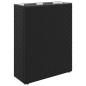 Preview: Hoher Pflanzkübel Schwarz 55 x 22 x 70 cm Poly-Rattan