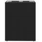 Preview: Hoher Pflanzkübel Schwarz 55 x 22 x 70 cm Poly-Rattan