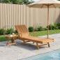 Preview: ARDEBO.de - Sonnenliege mit Tisch Massivholz Teak Braun